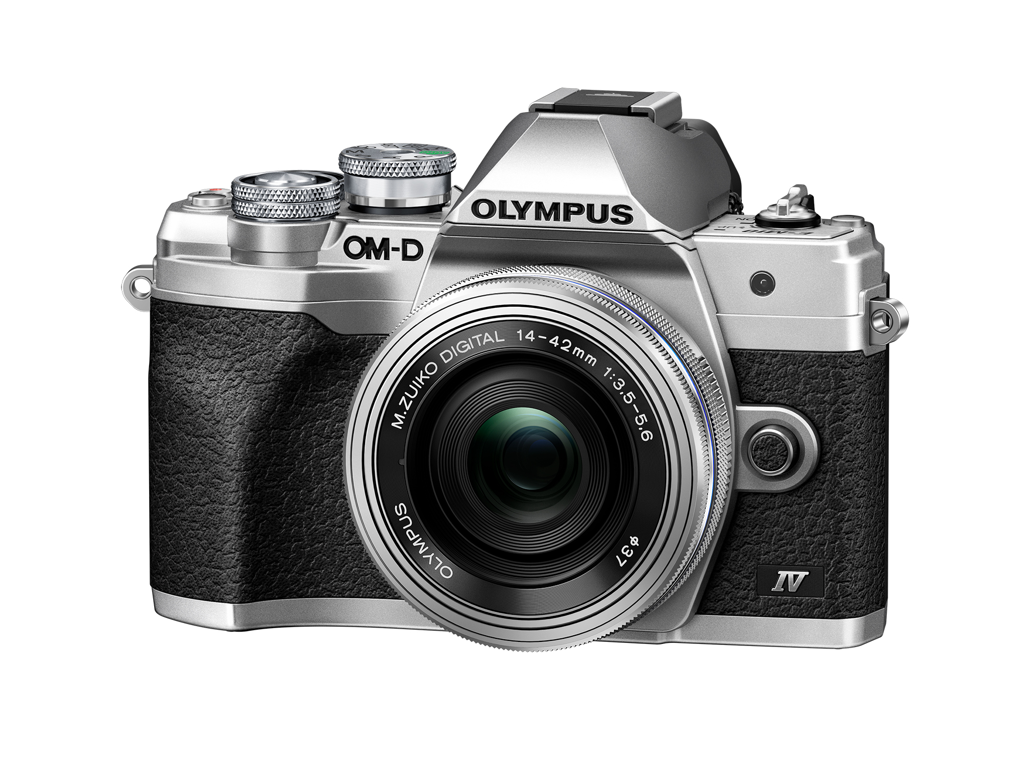 Olympus OM-D E-M10 Mark IV with 14-42EZ Wide Angle Mirrorless Lens Silver Kit V207132SU000