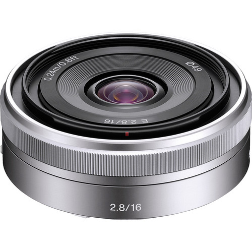 Buy Sony E 16mm F2.8 Wide Angle Prime Mirrorless Lens (Silver) SEL16F28 -  National Camera Exchange