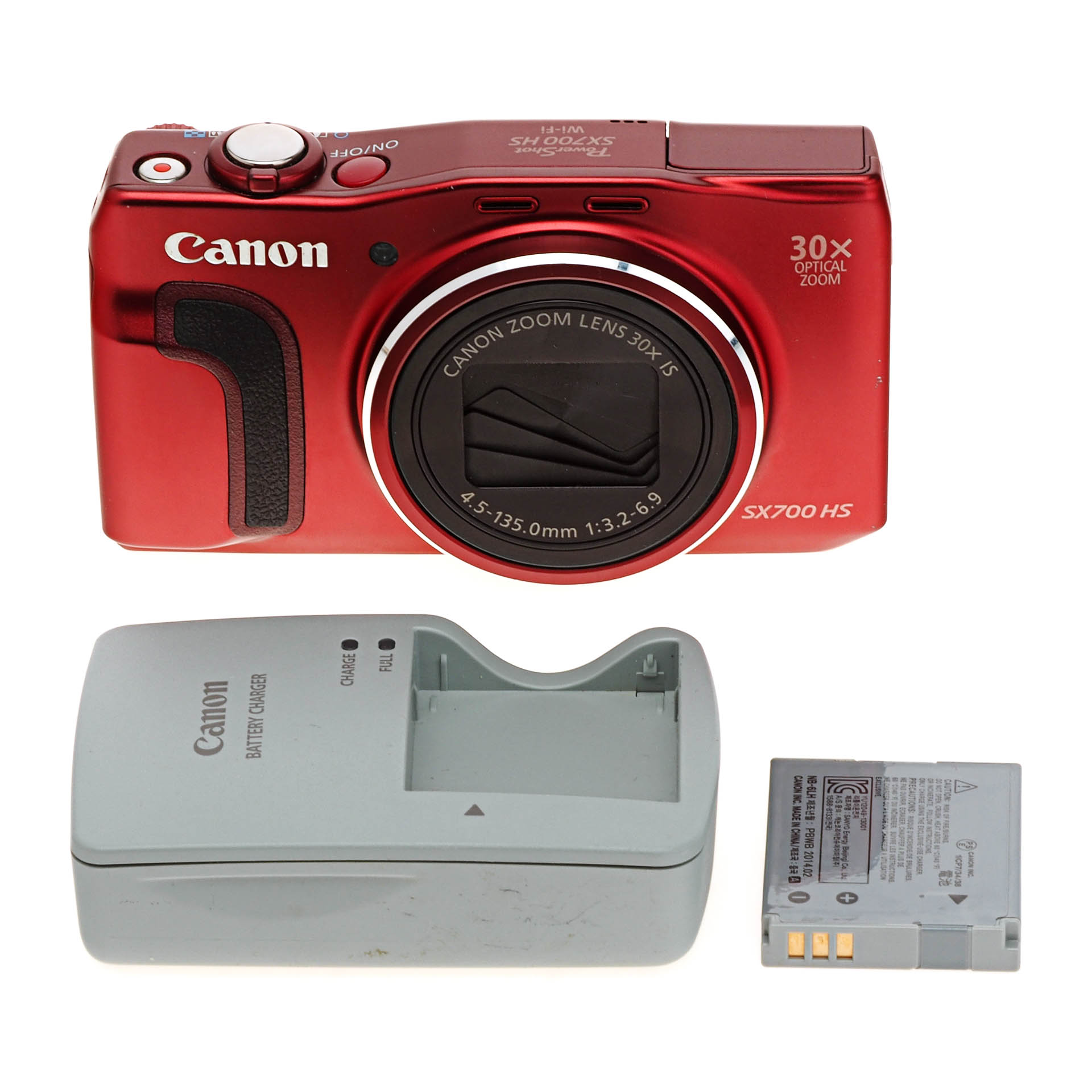 molen Namens vod Buy Canon PowerShot SX700 HS 16MP 30X Zoom Digital Compact Camera Red  9339B001 - National Camera Exchange