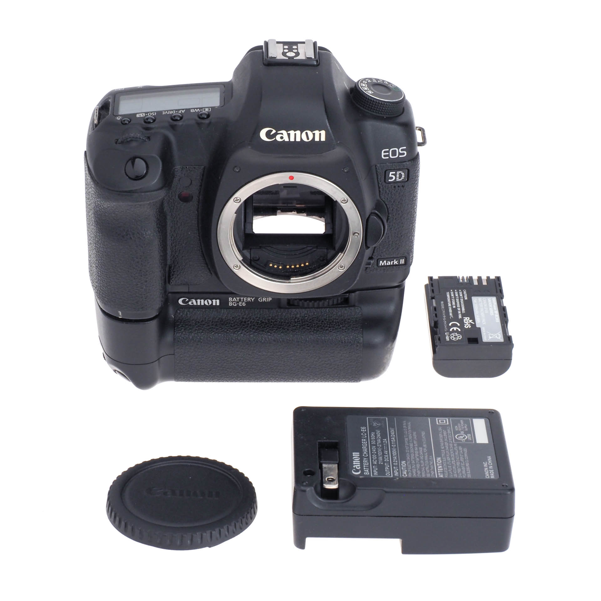 Buy Canon EOS 5D Mark II 21.1MP Digital SLR Full Frame Camera Body 2764B003  with BG-E6 Grip - National Camera Exchange